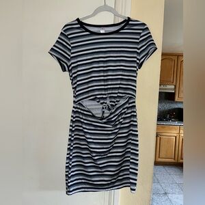 Dress with mid section cut out